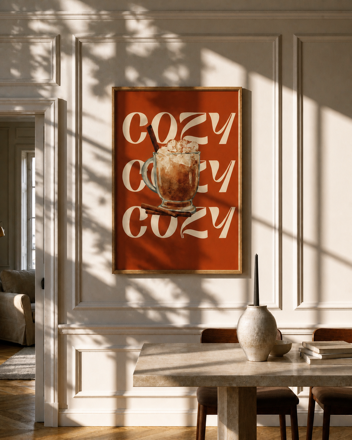 Wohnraum mit einem Poster von MI AMOR POR ART