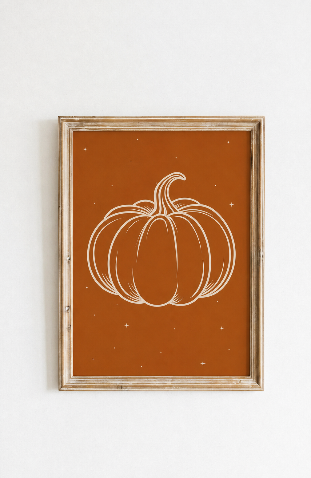 Autumn Pumpkin Poster mit Kürbisillustration in Terrakotta