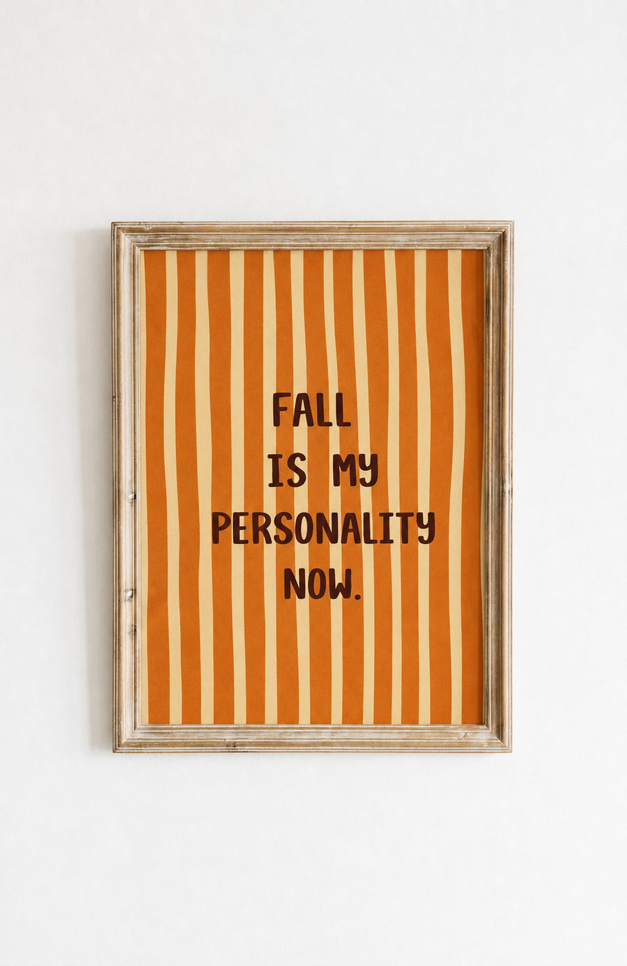 Fall Is My Personality Poster in Orange und Creme